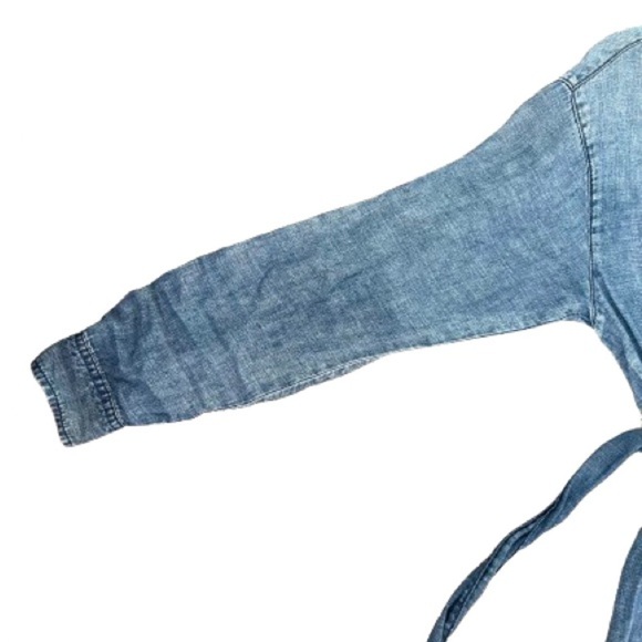 Wash Lab Crossover Dress in Circle Blue. Size XS - Picture 6 of 9